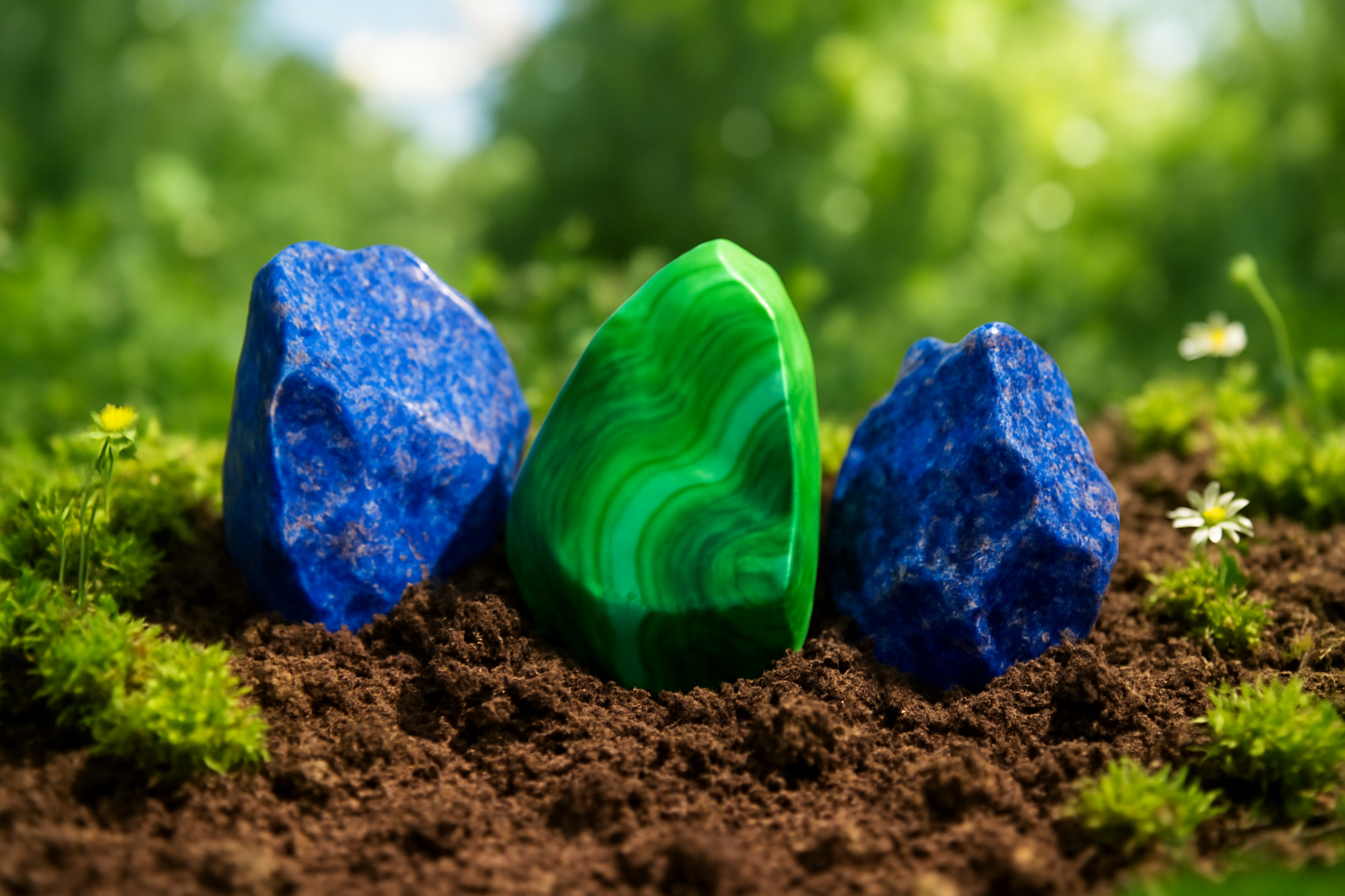 Quelles pierres ne jamais purifier à la fumée et pourquoi Lapis-Lazuli-Malachite-Azurite