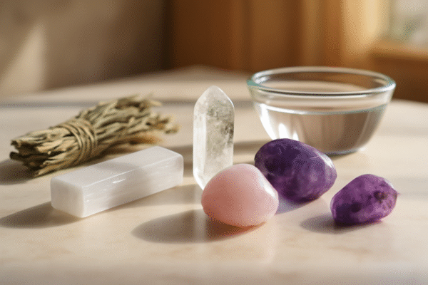 06 08 02 37 selenite quartz rose amethyste
