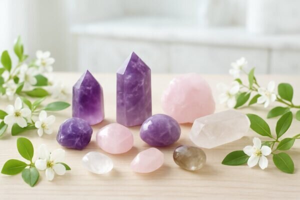 pratiquer la lithothérapie sans dérives Améthyste-Rose Quartz