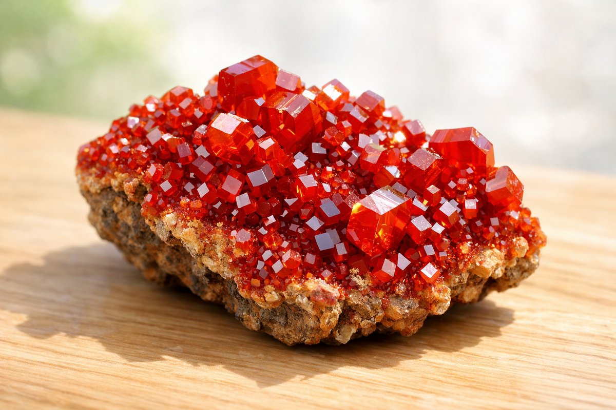 Vanadinite Maroc : Découvrez une Pierre Unique aux Vertus Puissantes Vanadinite rouge de Mibladen