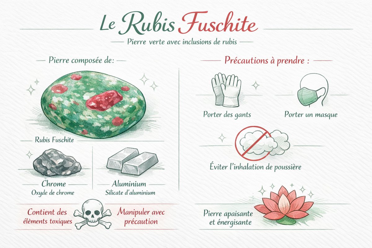 Rubis fuschite : révélations choquantes sur les dangers mystérieux Infographie sur la sécurité du rubis fuschite