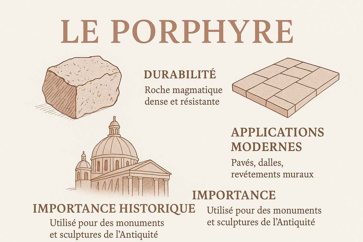 Pierre porphyre : secrets révélés et bienfaits puissants infographie sur la pierre porphyre