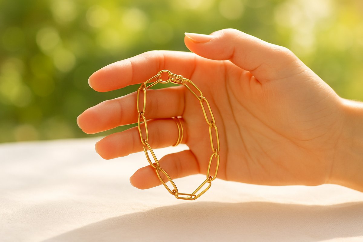 Image d'un bracelet en plaqué or