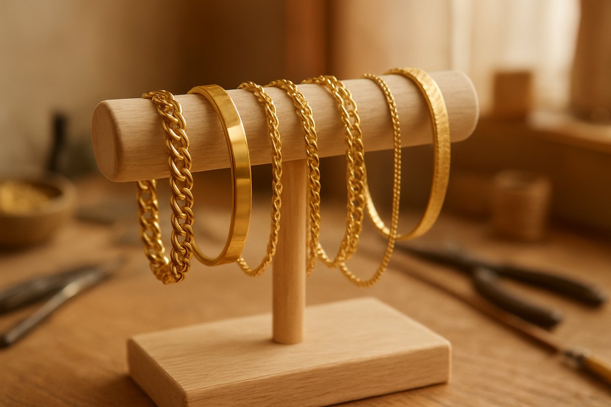 Image d'un bracelet en plaqué or