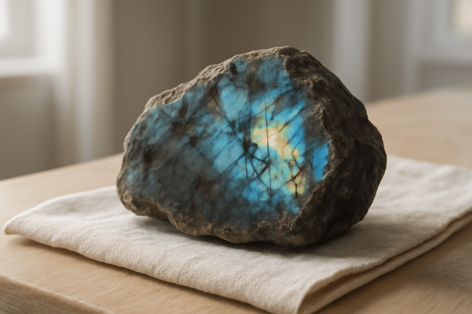 Labradorite et quartz