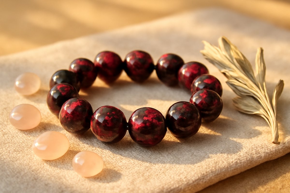 Eudialyte : allié précieux en lithothérapie moderne Eudialyte-Quartz Rose