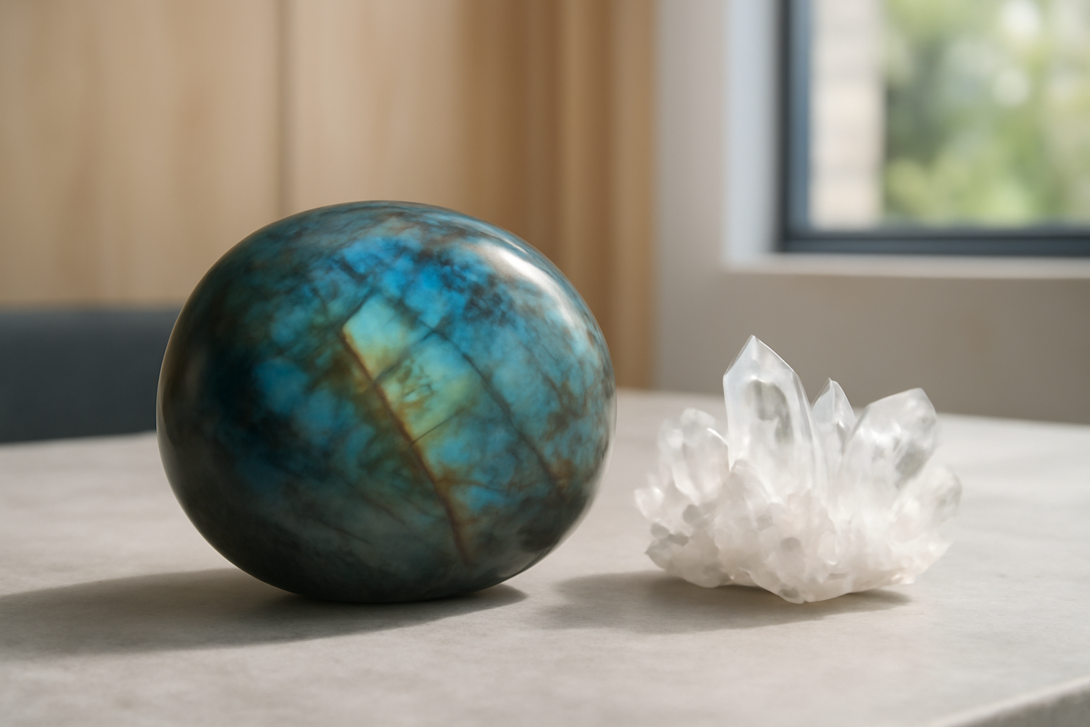 Labradorite-Quartz