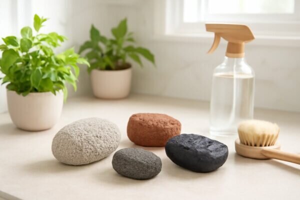 pierre naturelle pour nettoyer Ponce-Clay Stone-Shungite