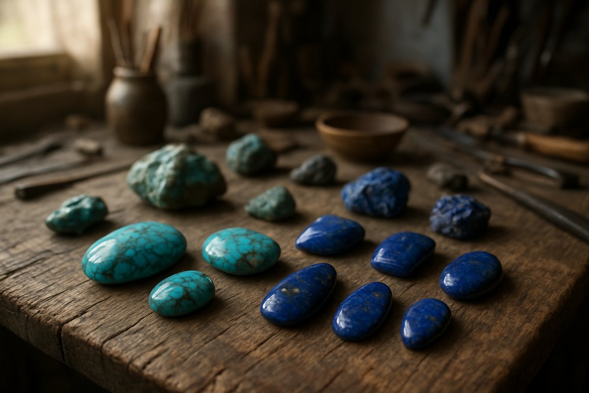 Mythes fondateurs liés aux pierres : révélations surprenantes Turquoise-lapis lazuli