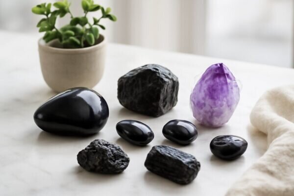 connaître sa pierre de protection Obsidienne-noire-tourmaline-améthyste