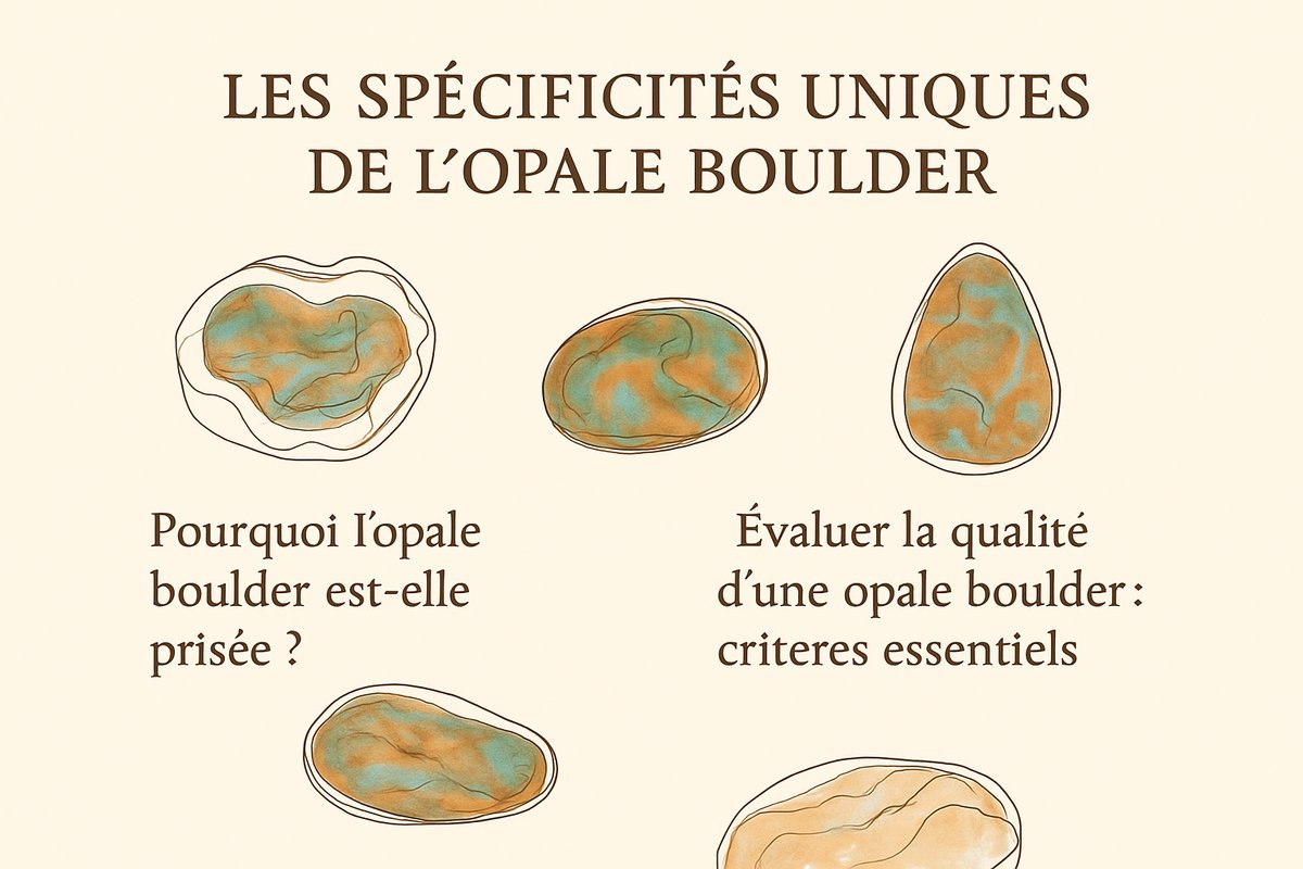 Opale boulder : découvrez ses secrets mystiques et bienfaits infographique opale boulder