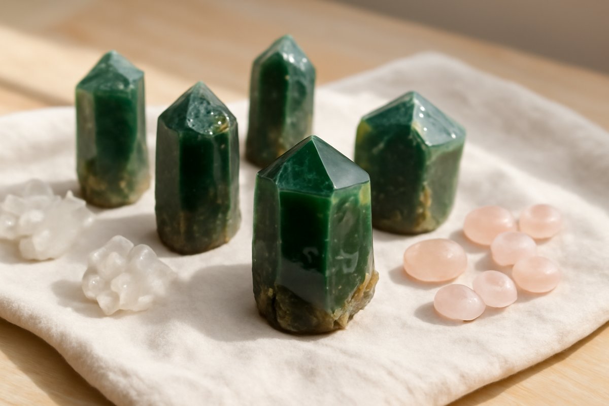 Vésuvianite - Quartz Rose