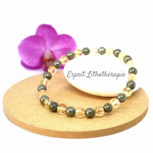 Bracelet Citrine et Pyrite