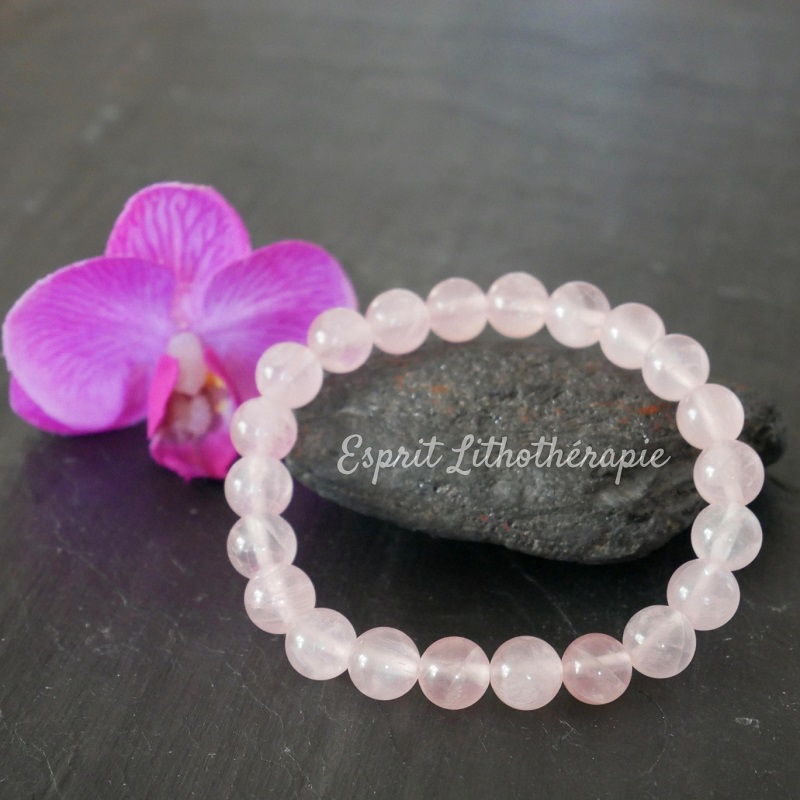 Comment utiliser chaque pierre pour ouvrir le bon chakra Bracelet Quartz rose - Esprit Lithothérapie